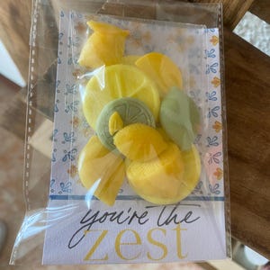 Biglietto "Sei la scorza" con mini fondenti al limone – Originale regalo profumato – Piccolo regalo divertente e fruttato