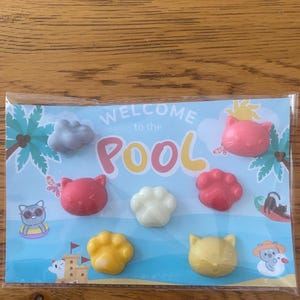 Carte fondants parfumés Welcome to the Pool – Cadeau fun et estival fait main