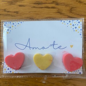 Carte parfumée Amo-te avec fondants cœur – Cadeau d’amour original et artisanal