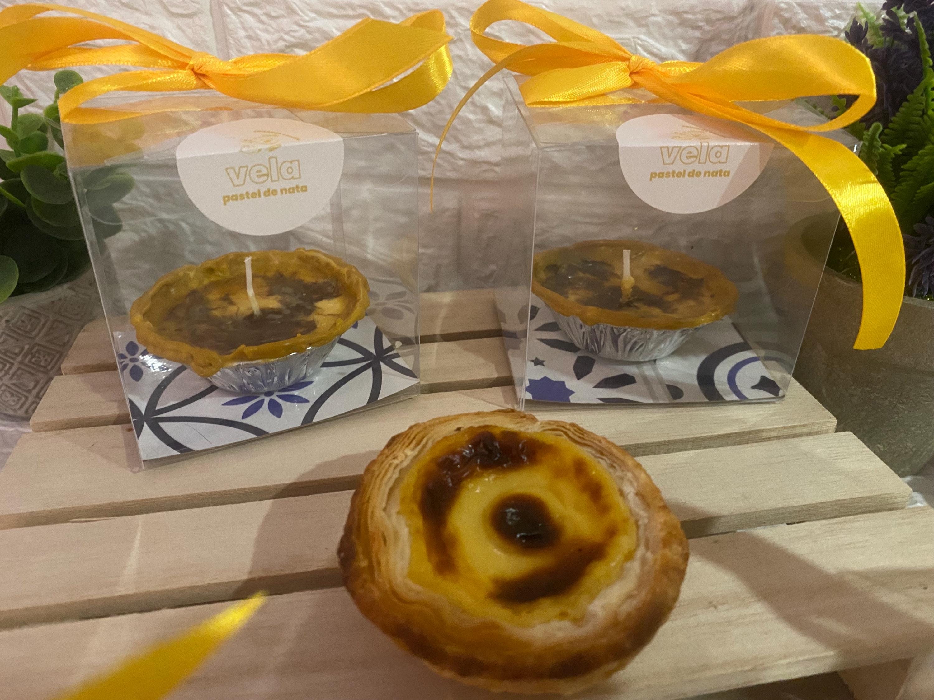 Vela Pastel de Nata handmade candle – in the shape of pastel de nata – 50g
