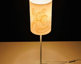 Personalized table lamp with your own photo, Valentine's Day custom lighting gift idea, home accessory, decoration of your choice, anniversary