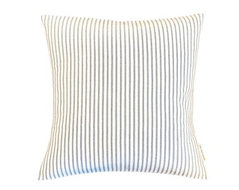 BLUE Pillow Cover Stripe Ticking