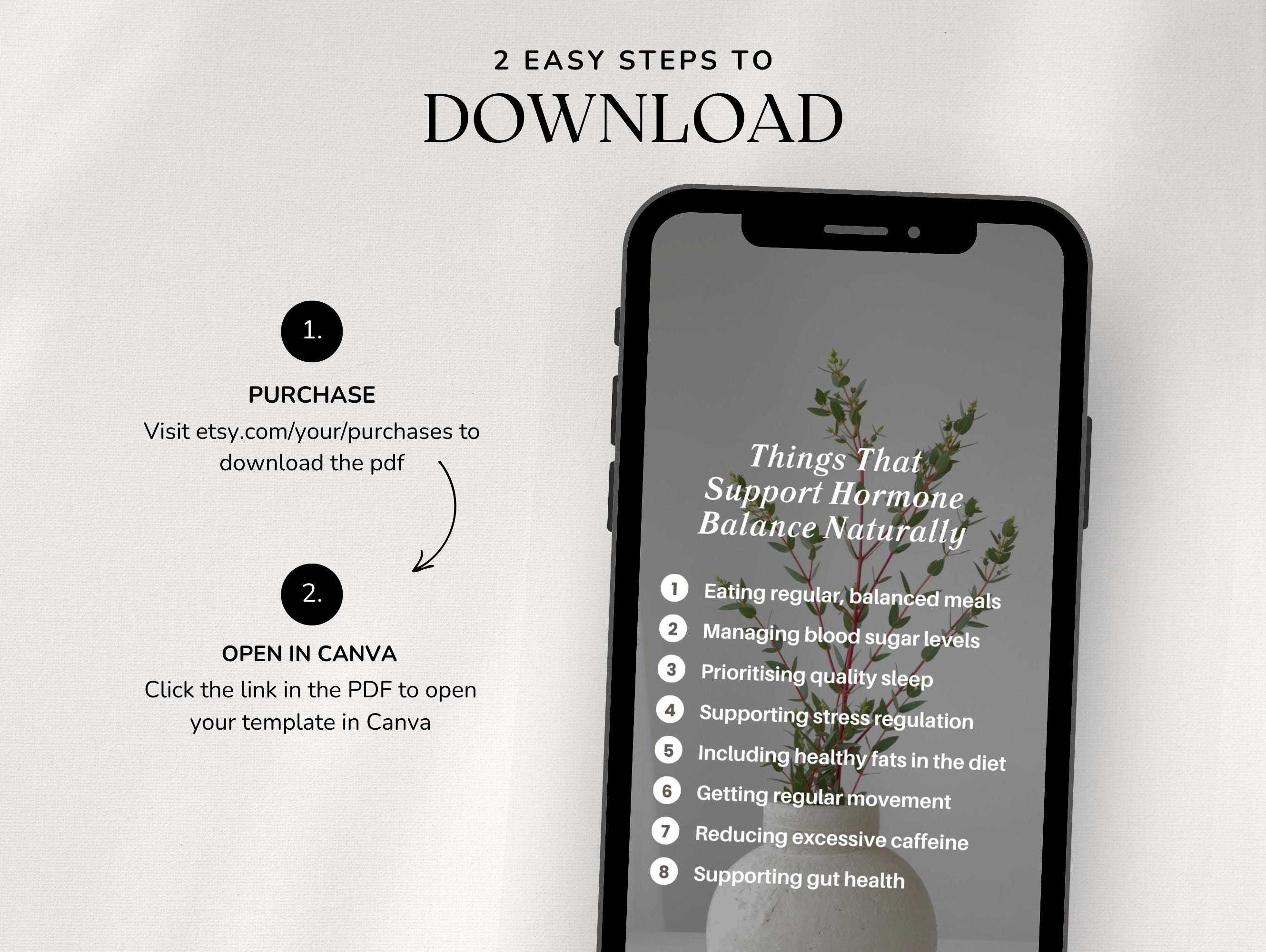 Wellness Coach Instagram Reel Canva Templates - 50 Reels - Etsy
