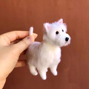 Nadel gefilzter West Highland Terrier: Individuelle Haustier Skulptur