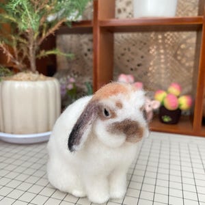 Custom Pet Bunny Sculpture  Handmade Needle Felted Rabbit Personalized Animal Art Unique Bunny Lover Christmas Thanksgiving Gift