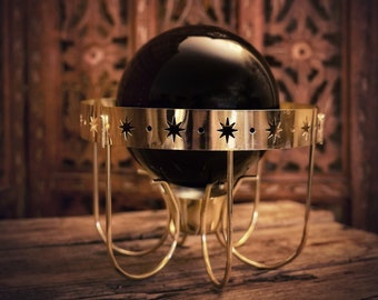 STAR SPHERE STAND 200mm 150mm Metaphysical Fortune Teller Ball Elegant Display 18