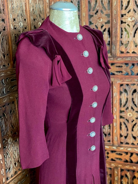Velvet Burgundy Button Down Dress Long Sleeve Velvet Shirt Dress NICOLE,  Formal Velvet Dress