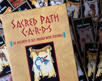 RARE Die Sacred Path Karten | Jamie Sams 1990 | Seltene vergriffene Orakel Karten | Native Weisheit & spirituelle Anleitung