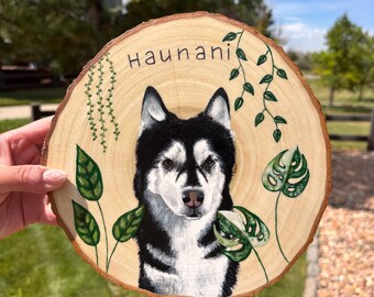 Custom 8inx 8in painted Dog portrait