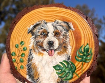 Hand Painted Austraulian Shepard Coaster