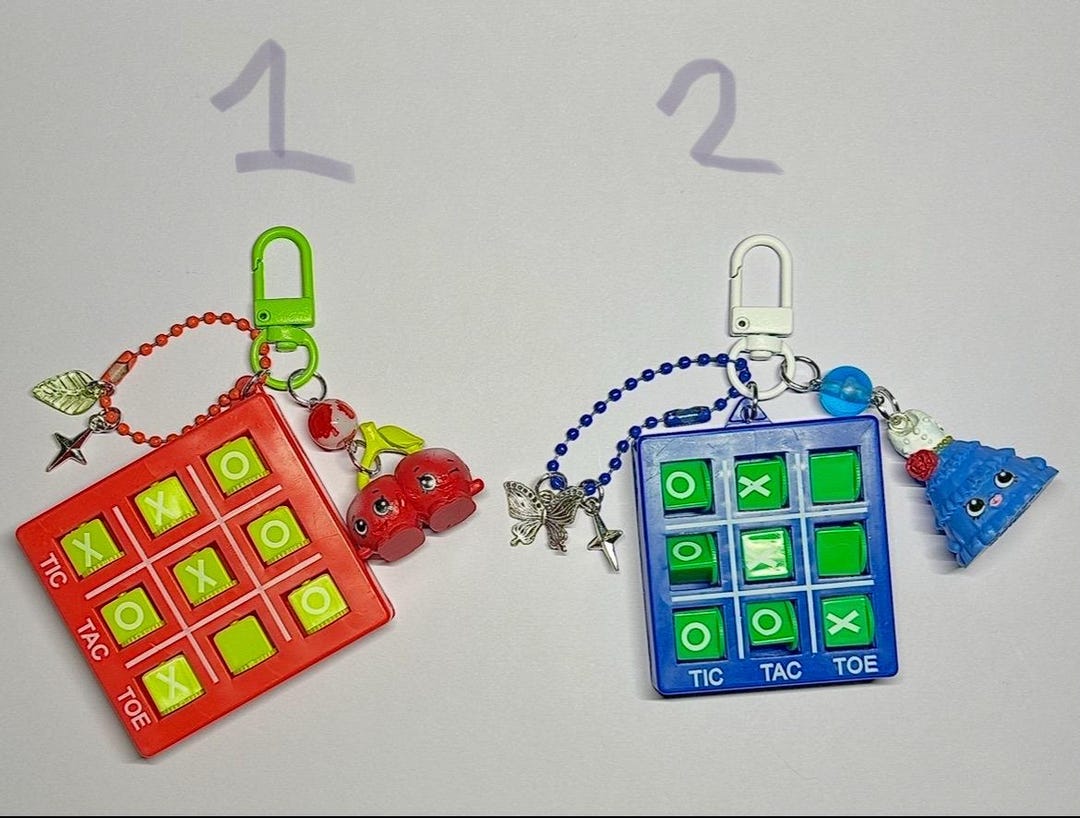 Toe Token Keychains Shopkins Tic Tac Toe Keychains - Etsy