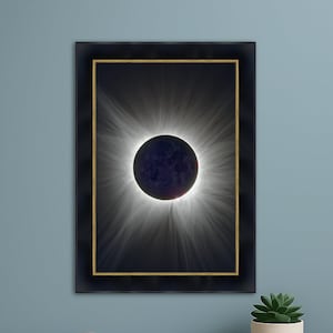2024 Total Solar Eclipse | Ready-to-Hang Artwork in Metal, Canvas, or Framed Paper