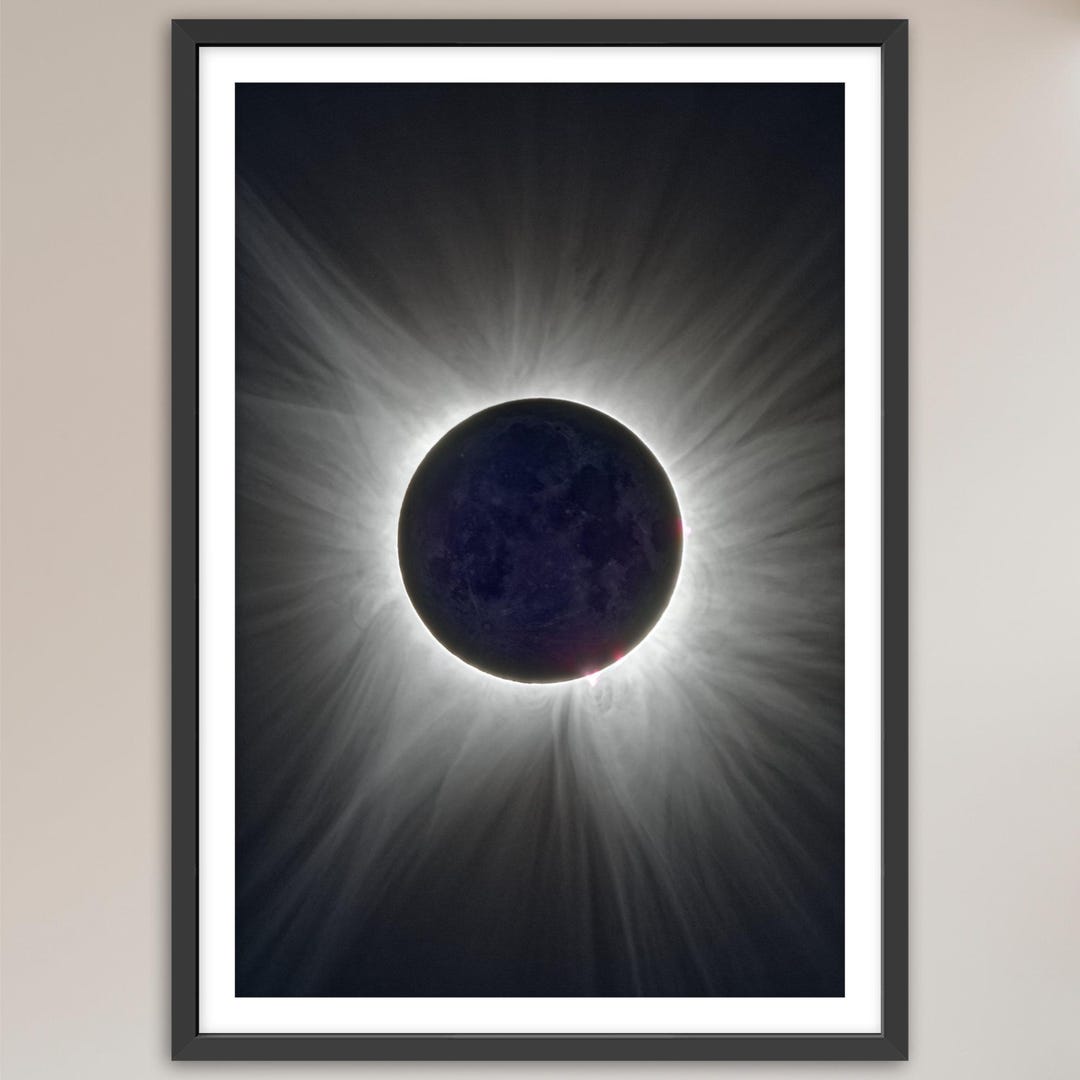 2024 Total Solar Eclipse | Wall Art Print | Giclee, Metal, Canvas - Etsy