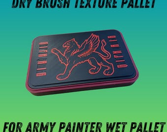 Griffin Gaming Dry Brush Texture Palette for Army Painter Wet Palette