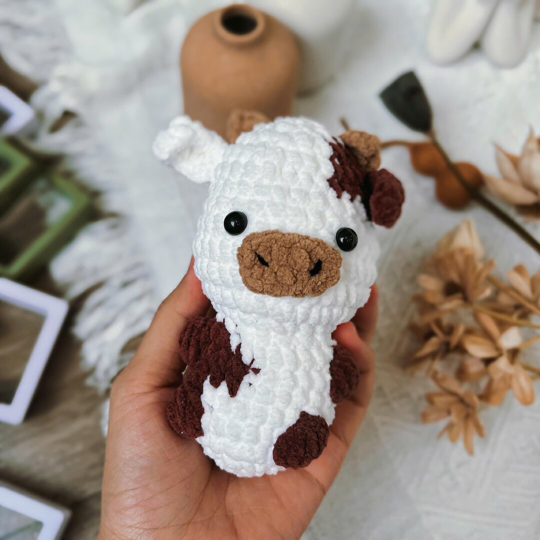 Cow Crochet Cow Plushie Milk Cow Crochet Cow Amigurumi Stuffed Cow