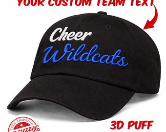 3D Puff Team Mascot Embroidered Hat, Team Hat for Women, Game Day Hat, Cute Embroidered Team Hat, College Team Hat, College Football Hat