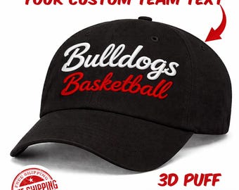 Custom Team Name Hat for Game Day Puff Print Trucker Hat for Sports Mom Gift Personalized Team Hat Cute Team Spirit Hat Back to School Hat