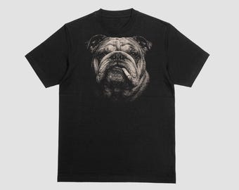 Vintage Grunge Bulldog Shirt, Funny Dog Graphic Tee, Comfort Colors T-Shirt