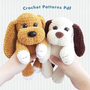 Crochet PATTERN dog |  Amigurumi tutorial PDF in English | crochet puppy crochet pattern PDF