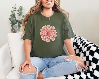 花柄シャツ、ワイルドフラワーTシャツ、植物柄シャツ、フラワーシャツ、自然愛好家シャツ、レディースシャツ、女性用Tシャツ、彼女へのギフト