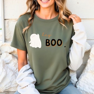 Hey Boo Halloween Shirt, Boo Halloween, Ghost Halloween Shirt, Cute Ghost Shirt, Halloween Costume, Funny Halloween Tee, Boo Shirt, Ghouls