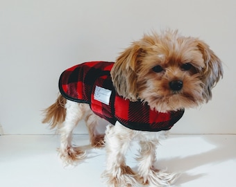 plaid dog jacket