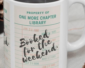 Taza de cerámica acogedora para amantes de los libros: café, té, regalo para lectores