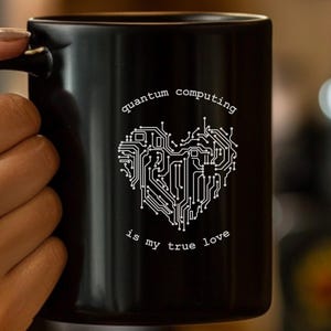 Caneca de café com computação quântica: presente de dia dos namorados para um apaixonado por tecnologia