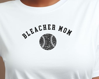 Baseball/Softball Bleacher Mom T-Shirt | Supportive Game Day Wear