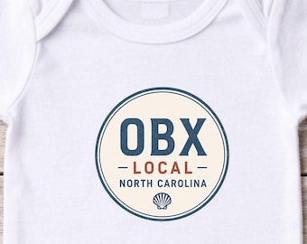 OBX Babybody | Outer Banks Babypresent | North Carolina Babyoutfit | Strandkläder för babyn | Kustpresent till nyfödd