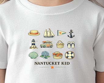Nantucket Kid Toddler Tee | Nautical Coastal Style | Images of ACK T-Shirt