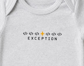 Programmerare Babybody | Undantagskodning Babypresent | Programvaruingenjör Baby | Utvecklare Nyföddpresent | Tekniknörd Babyshowerpresent