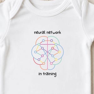 Body de bebé con diseño de red neuronal, regalo para amantes de la IA y el aprendizaje automático, regalo tecnológico STEM para recién nacidos.