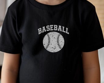 Vintage Baseball Ball Youth Tee | Distressed Sports Shirt