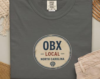 Outer Banks OBX Local T-Shirt | Permium Comfort Colors Coastal Vibes Crewneck Tee