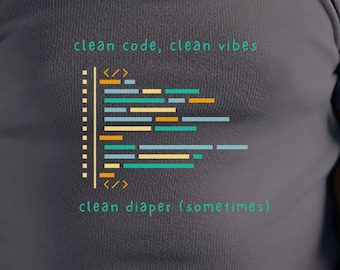Funny Coding Baby Bodysuit: Clean Code, Techie Parent Gift