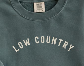 Lowcountry South Carolina Sweatshirt | Charleston Coastal Crew Neck | Vintage Southern Beach Tröja | Komfortfärger Gåva