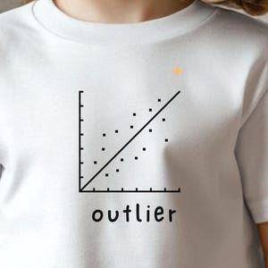 Outlier Toddler Shirt | Data Science Kids Tee | Statistics Shirt | STEM Kids Gift | Math Nerd Shirt