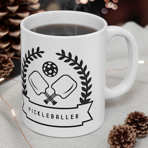 Pickleballer Ceramic Mug, Funny Gift for Pickleball Enthusiasts, Personalized Pickleball and Coffee Lovers Gift, Mother&#39;s Day, Father&#39;s Day