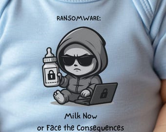 Cybersecurity Baby Bodysuit: Funny Tech Humor for New Parents
