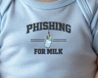 Phishing for Milk Baby Bodysuit | Cyber Techie Newborn Gift
