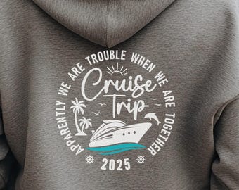 Funny Cruise Trip-hoodie: bijpassend vakantiesweater voor meisjes