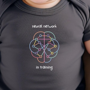 Maschinelles Lernen AI lustiger Babybodysuit, "Neuronales Netz im Training," Babygeschenk für Techie Eltern, Software-Ingenieure, nerdiges Babygeschenk