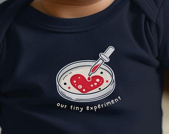 Tiny Experiment Heart Petri Dish Infant Bodysuit | Science Baby Gift