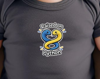 Raised on Python Bodysuit | Snake Coding Programmer Infant Gift
