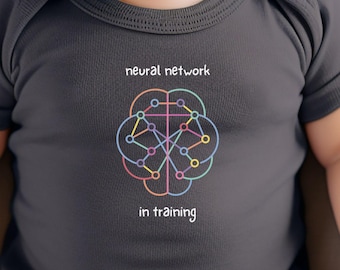 Neural Network Baby Bodysuit, AI Machine Learning Nerdy Gift, Tech STEM Newborn Gift