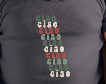 Ciao Babybody | Italiensk babypresent | Italienska babykläder | Italiensk-amerikansk babypresent | Italiensk babyshowerpresent