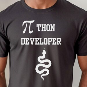 Pi Day Python Developer T-Shirt, Nerdy Math Programmer Unisex Tee