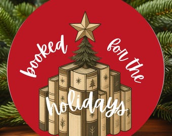 Weihnachtsschmuck für Bücherliebhaber | Personalisiertes Weihnachtsgeschenk für Leseratten, Buchclubs, Bibliophile und Lehrer