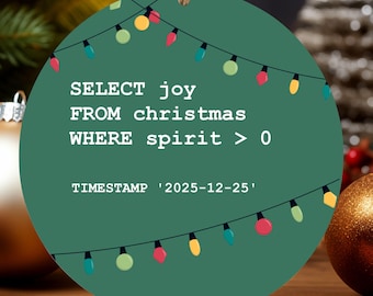 Daten Wissenschaftler Sql Programmierer Weihnachtsschmuck: Techie Weihnachtsdekoration